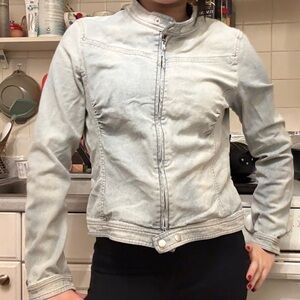 Kenneth Cole Women's Light Blue Jean Jacket